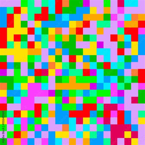 Pixel Art Abstract Colorful Pixel Background Vector Illustrati Stock