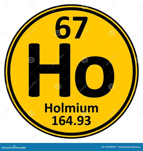 Periodic Table Element Holmium Icon Stock Illustration - Illustration of design, mass: 170786397