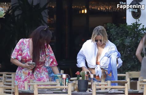 Emily Atack Looks Hot In An Orange Bikini In Ibiza Fappening