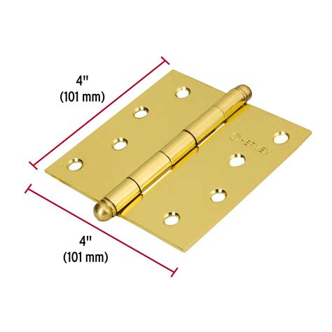 Bisagra Cuadrada Acero Latonado Redonda Bc R Hermex