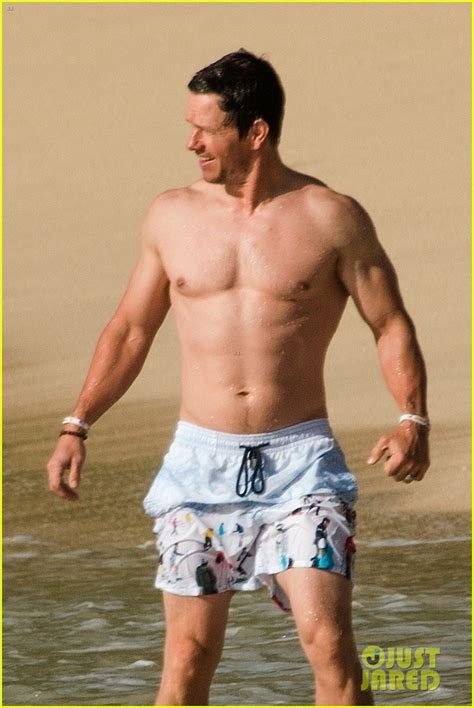 Mark Wahlberg Goes Shirtless For Another Barbados Beach Day Photo Bikini Mark