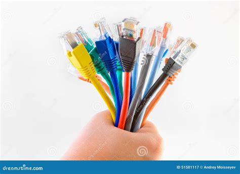 Colorful Ethernet Cables Stock Image Image Of Connectors 51581117