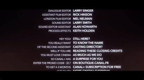 Movie Credits Example