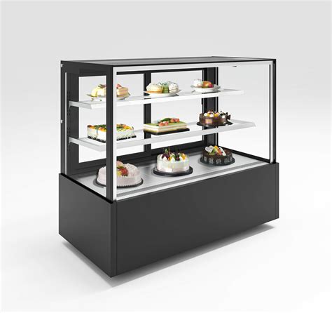 Square Confectionary Cake Display Showcase Chiller Cooler Fridge