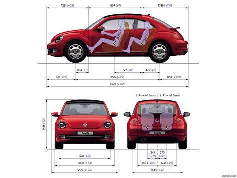 2012 Volkswagen Beetle - Technical Drawing | Caricos