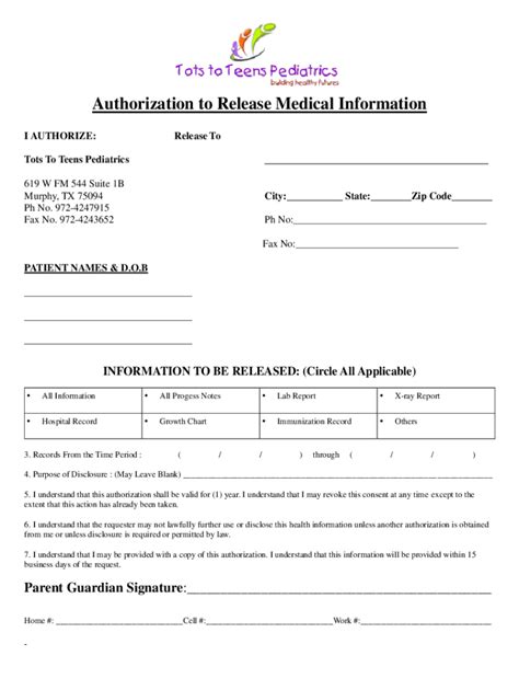 Fillable Online Printable Medical Authorization Forms Pdf Doc