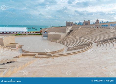 Amphitheatre at the Katara Cultural Village in Doha, Qatar Stock Image ...