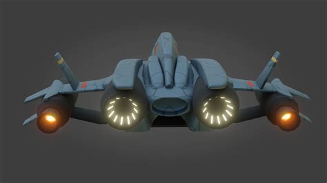 Sci-Fi Fighter Jet 3D Model by sathak