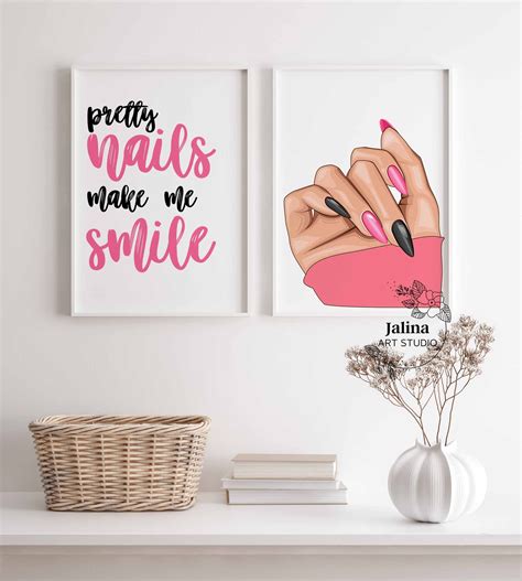 Nail Salon Wall Decor Nail Room Wall Art Nail Studio Decor Etsy