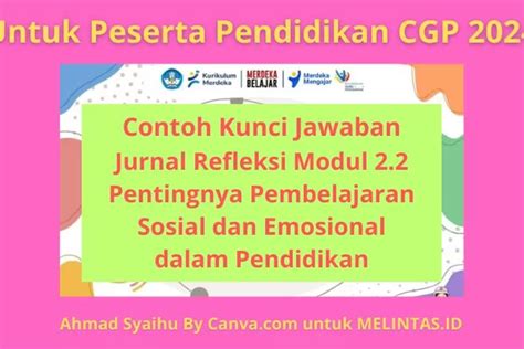 Kunci Jawaban Jurnal Refleksi Modul 2 2 Pentingnya Pembelajaran