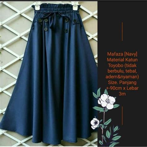 Jual Rok Katun Payung Rok Katun Toyobo Rok Panjang Millenial Rok Hitam