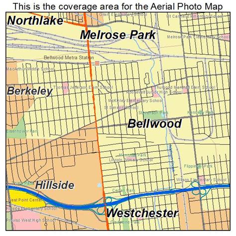 Aerial Photography Map of Bellwood, IL Illinois