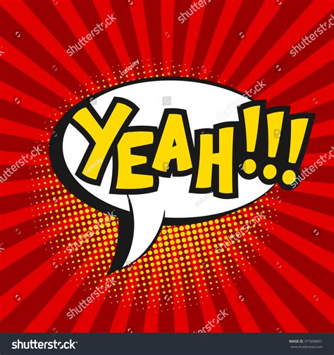 Vector Comic Sound Effect Yeah Pop Stock Vector (Royalty Free ...