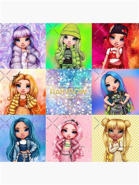 "Rainbow High Girls" Poster for Sale by BreannaRobin | Redbubble