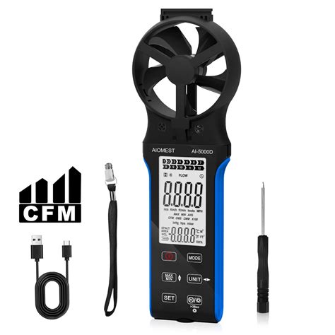 Amazon Aiomest Cfm Wind Checker Handheld Anemometer Waterproof