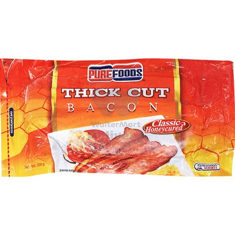 Purefoods Honey Cured Bacon Thick Cut G Bacon Walter Mart