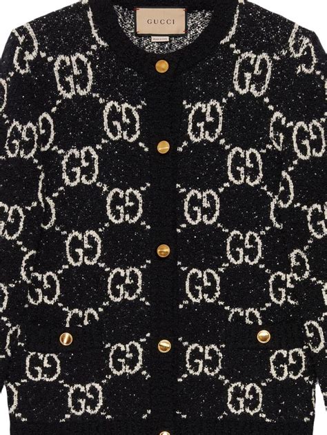 Gucci GG Jacquard Knitted Cardigan Farfetch