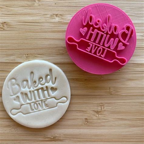 Baked With Love Cookie Cutter And Embosser Set Bake My Design