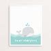 You Are Whaley Loved Whale Fingerprint Guestbook Thumbprint Ocean Baby