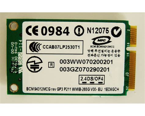 WLAN Karte Mini PCI 802.11 b/g | BCM94312MCG, 4,99