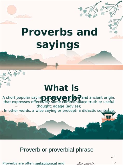 Proverbs and Sayings | PDF | Proverb | Linguistics