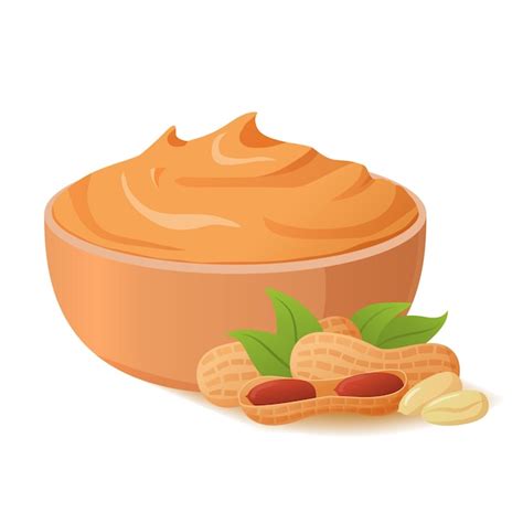 Premium Vector Bowl Peanut Butter Nut Spread Realistic Illustration