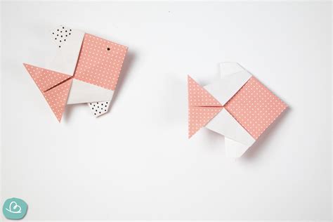 Fisch Rosa Falten Origami Anleitung Mit Pdf Vorlage Wunderbuntde