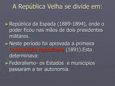 Ppt Rep Blica Velha Powerpoint Presentation Free