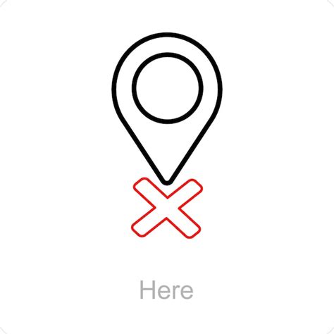 Premium Vector | Here and map icon concept