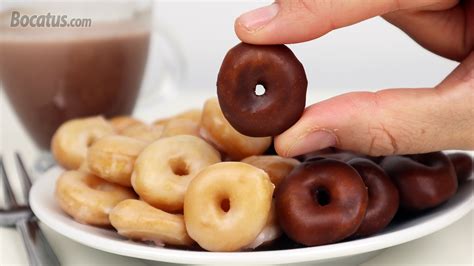 MINI DONUTS GLASEADOS de azúcar y chocolate