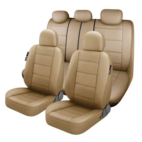 Buy P J Auto Premium Pu Leather Car Seat Cover Full Set In Pcs