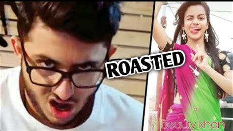 Carryminati Roasted Beauty Khan On Tik Tok Star Youtube