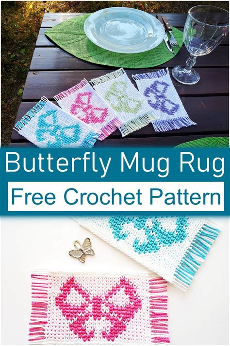 15 Free Crochet Mug Rug Patterns - DIY Crafts