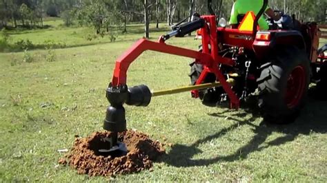 Agmax Post Hole Digger Medium Duty With Hydraulic Down Force Youtube