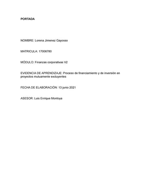 Financiamiento Inversion Proyectos Excluyentes PORTADA NOMBRE Lorena