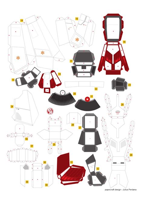 Geek's Republic: Unicorn Gundam by paper-replika [Part 3 Waist]