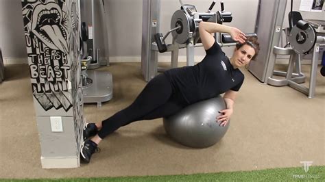 Stability Ball Side Crunch YouTube