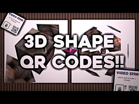 D Ae Like Shape Qr Codes For Videostar Youtube