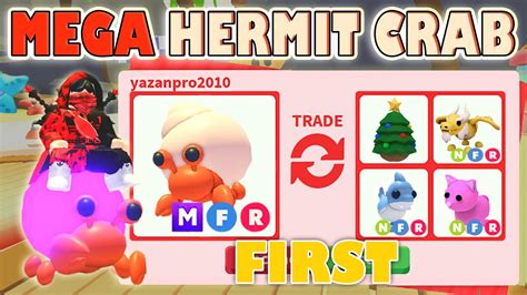 I TRADED FIRST NEW MEGA HERMIT CRAB IN NEW ADOPT ME SUMMER FEST