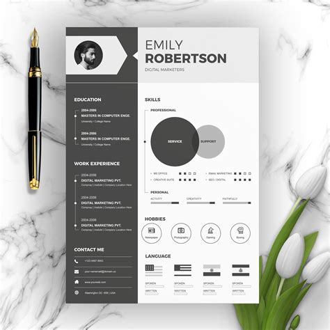 Infographic Cv Template Word