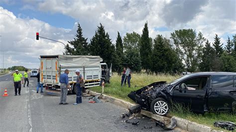 Tekirdağ da trafik kazası 4 yaralı