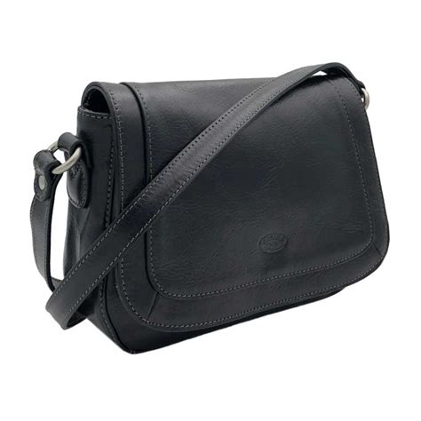 Sac Bandouli Re En Cuir Collet Katana Noir Planetebag