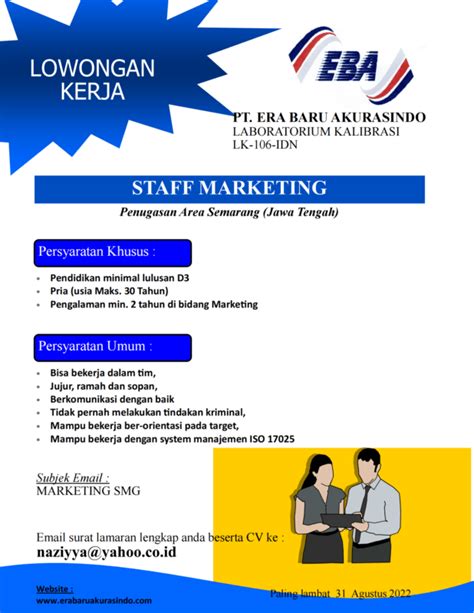 Lowongan Kerja Staff Marketing Di PT Era Baru Akurasindo LokerSemar Id