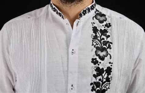 Guayabera Yucateca Blanca De Lino Modelo Colibr Manga Larga En Venta