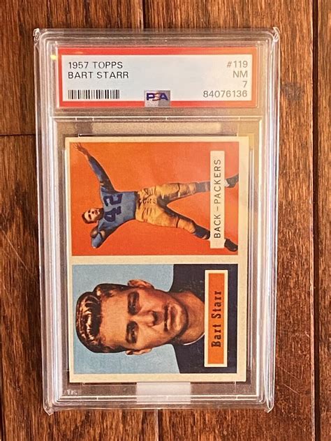 1957 Topps 119 Bart Starr Rookie HOF Green Bay Packers PSA 7 NM EBay