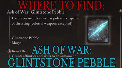 Where To Find Ash Of War Glintstone Pebble Elden Ring Guide YouTube