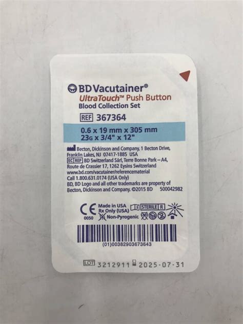 Bd Vacutainer Ultratouch Push Button Blood Collection Set G X