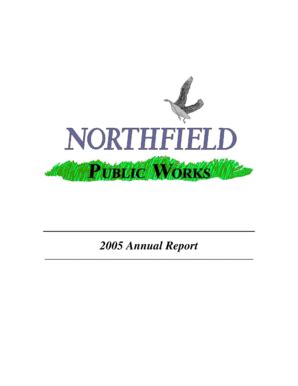 Fillable Online Northfieldil Annual Report Northfield Public Works