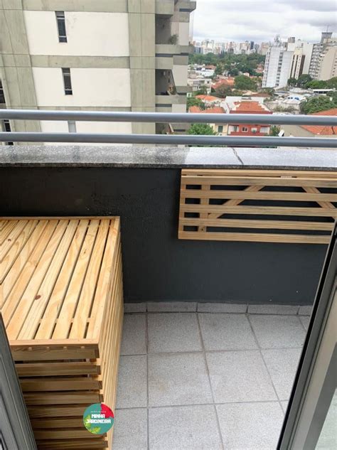 Caixa Madeira para Ar Condicionado Decoração Cobertura Cc2