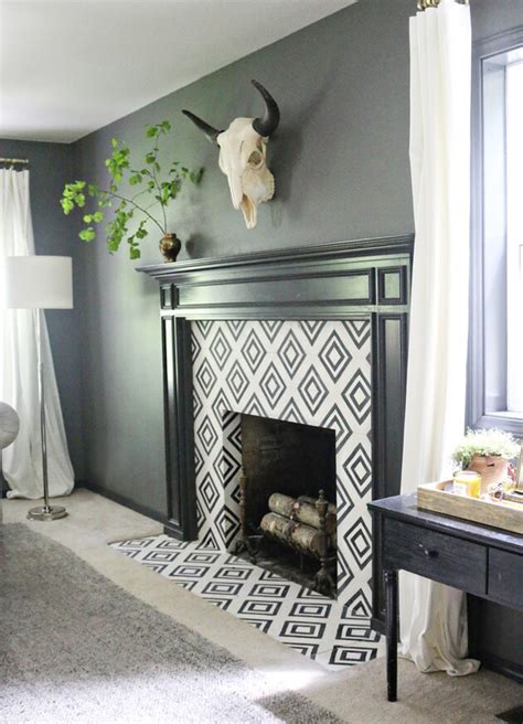 Painting Tile Fireplace Hearth Fireplace Guide By Linda